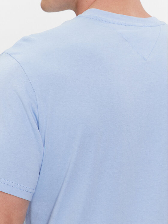 Tommy Jeans Tommy Jeans T-Shirt Essential Flag DM0DM18263 Himmelblau Slim Fit
