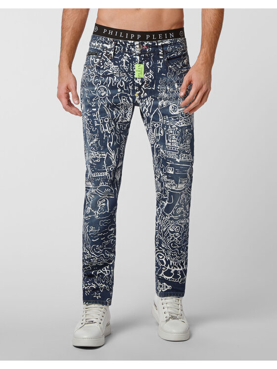 PHILIPP PLEIN PHILIPP PLEIN Džínsy 917 Modrá Straight Leg