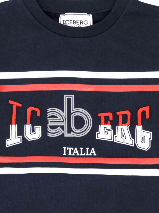 Iceberg Iceberg Bluza MFICE3101J Granatowy Regular Fit