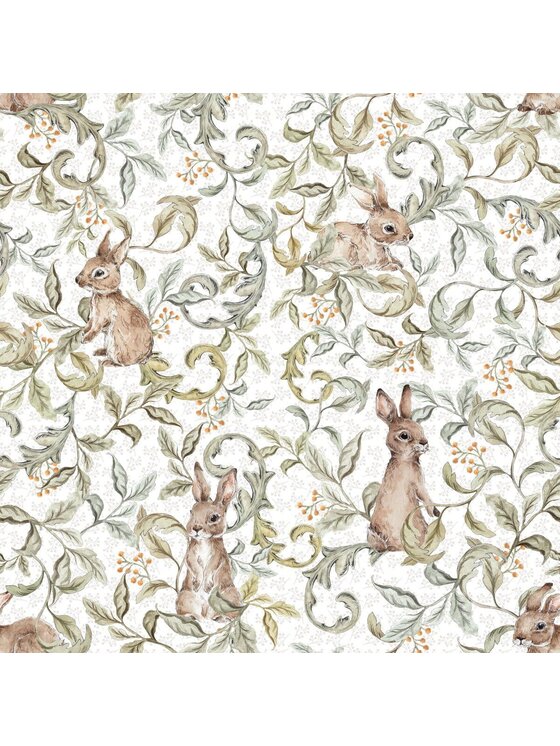 Dekornik Dekornik Tapeta Rabbits Groove Light Beżowy