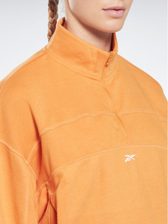 Reebok Reebok Majica dugih rukava Workout Ready HT6043 Narančasta Relaxed Fit