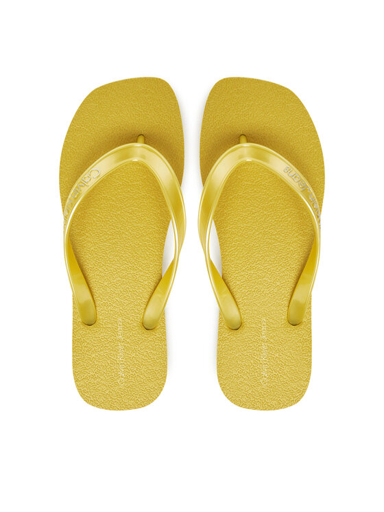 Calvin Klein Jeans Žabky Thong+ Tpu Metallic YW0YW01720 Žltá