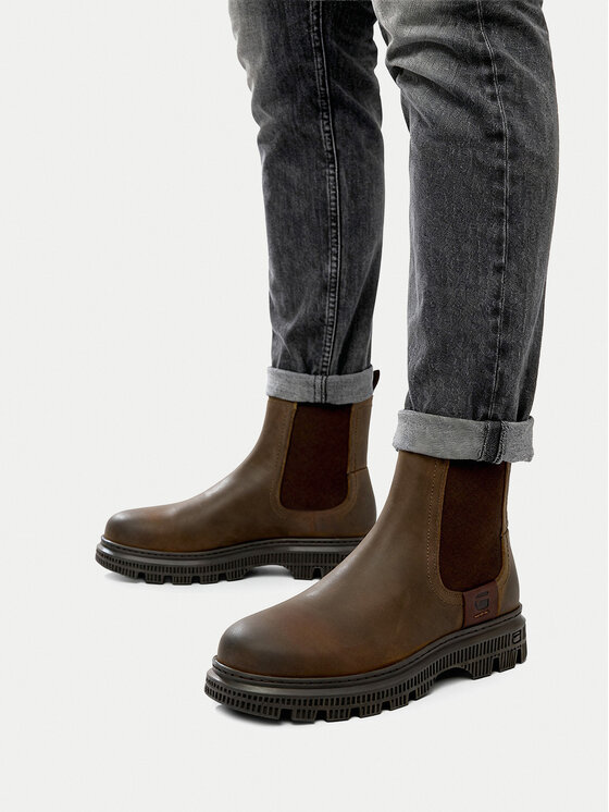 G-Star Raw G-Star Raw Kotníková obuv s elastickým prvkem CEO-HULK-04 MI24 Hnědá