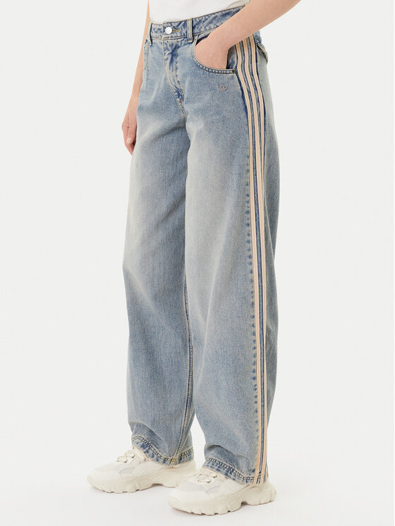adidas Jeansy Premium Essentials JY2868 Niebieski Wide Leg
