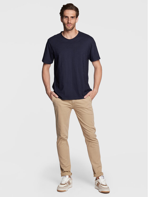 United Colors Of Benetton United Colors Of Benetton Póló 3JE1J19A5 Sötétkék Regular Fit