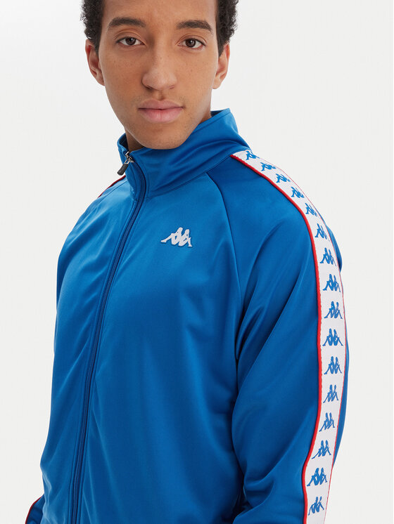 Kappa Kappa Majica dugih rukava Banda Anniston 301EFU0 Plava Slim Fit