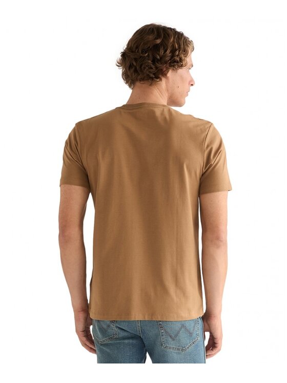 Wrangler Wrangler T-Shirt AMERICANA TEE Żółty Regular Fit