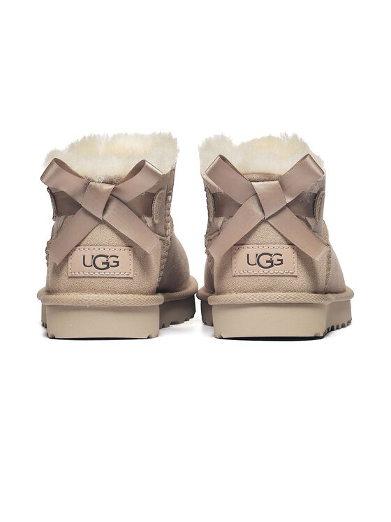Ugg Ugg Botki Ultra Mini Bailey Bow 1185491-SAN Beżowy