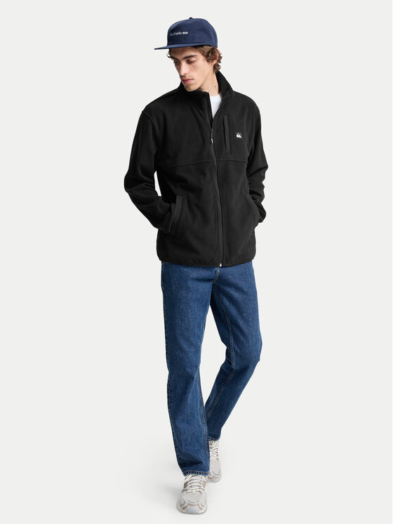 Quiksilver Quiksilver Fleecová mikina No Destination Fz EQYPF03071 Čierna Regular Fit
