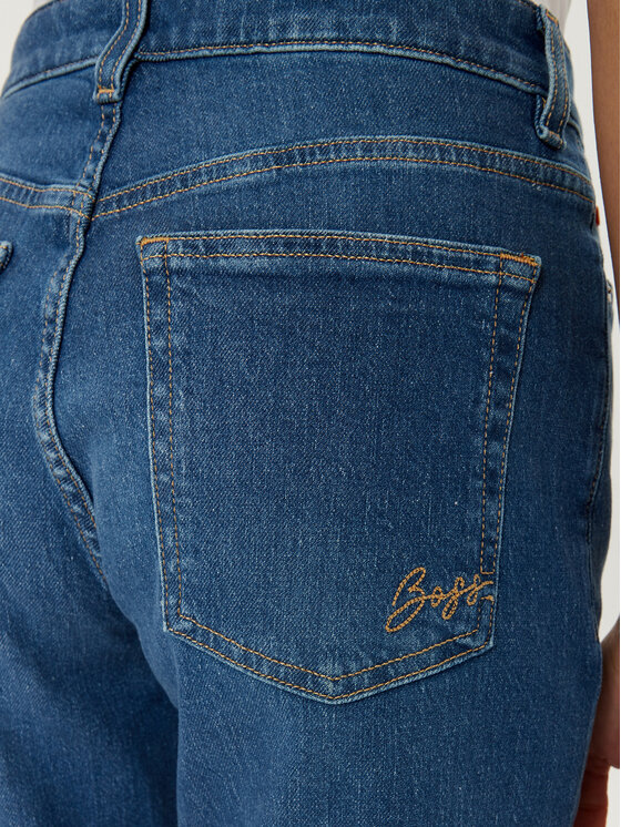 BOSS BOSS Jeansy Soft Kick 50529983 Granatowy Flare Fit