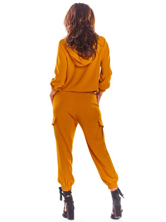 Awama Awama Bluza A294 Brązowy Basic Fit