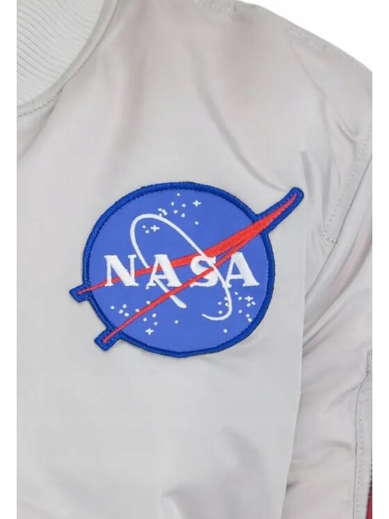 Alpha Industries Alpha Industries Kurtka bomber MA-1 VF NASA 166107 Szary Regular Fit