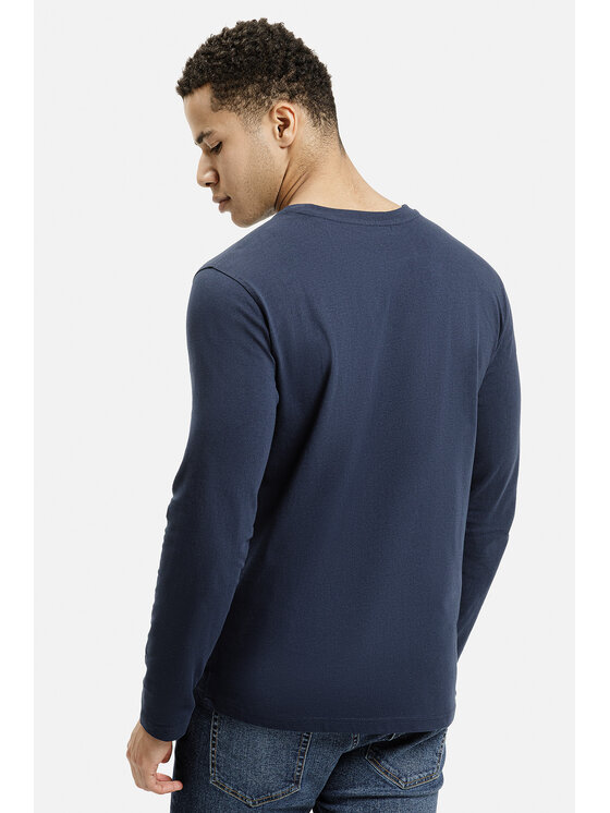 Cross Jeans Cross Jeans Longsleeve 16034-001 Granatowy Regular Fit
