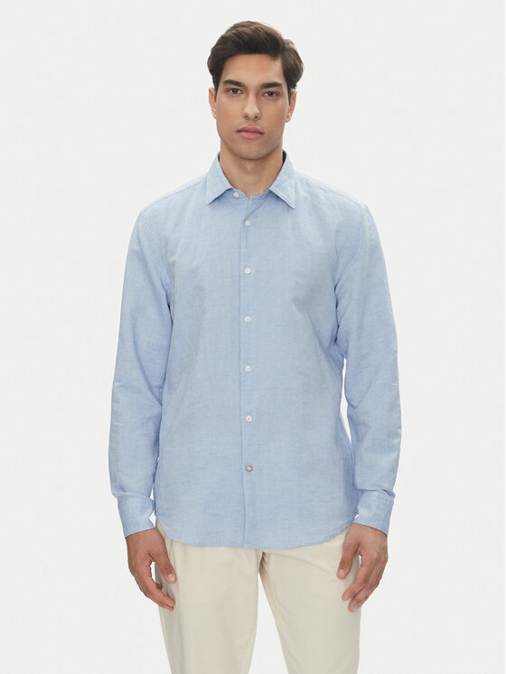 BOSS BOSS Cămașă C-Hal 50539531 Albastru celest Casual Fit