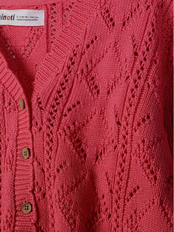 minoti minoti Kardigan 30KNIT103 Różowy Regular Fit