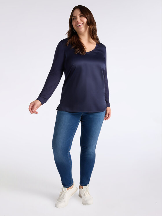 Fiorella Rubino Fiorella Rubino Bluzka G471L107830N034 Niebieski Regular Fit