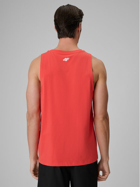 4F 4F Tank top SUMMER CODE Koralowy Regular Fit