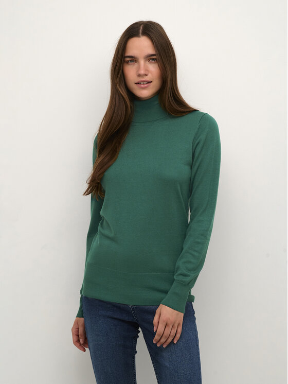 Kaffe Bluză cu gât Astrid 500023 Verde Regular Fit