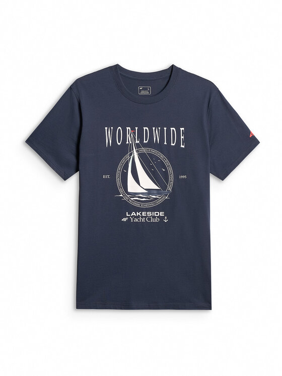 4F 4F T-Shirt LAKESIDE ESCAPE Granatowy Regular Fit