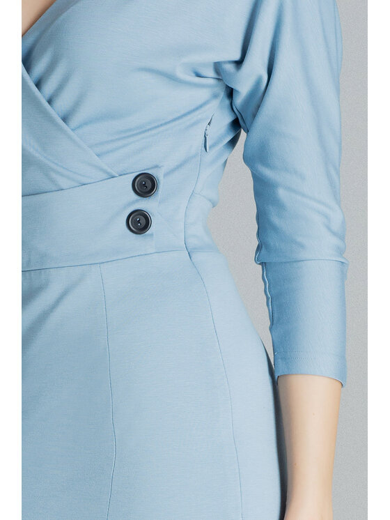 Lenitif Lenitif Vestito L086 Blu Regular Fit