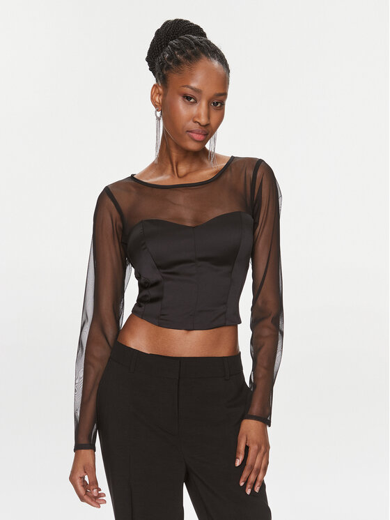 Rinascimento Rinascimento Halenka CFC0116823003 Černá Slim Fit