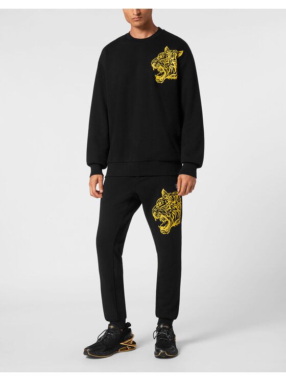 Plein Sport Plein Sport Longsleeve 14283 Czarny Regular Fit