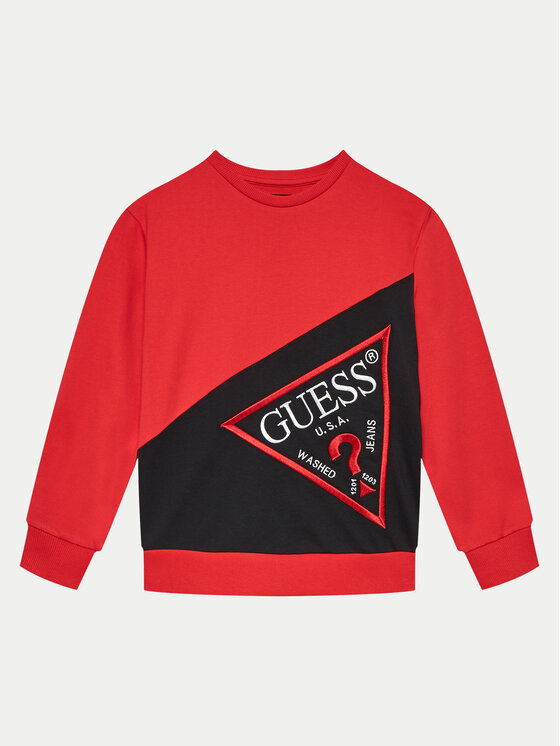 Guess Mikina L4YQ04 KA6R4 Červená Regular Fit