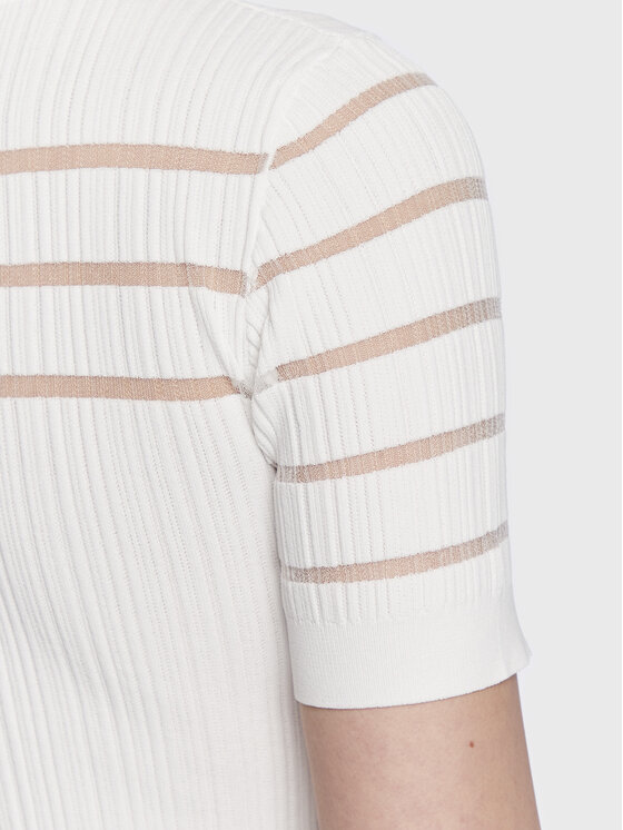 PINKO Pinko Palaidinė Seaborgio 100412 A0LB Balta Slim Fit