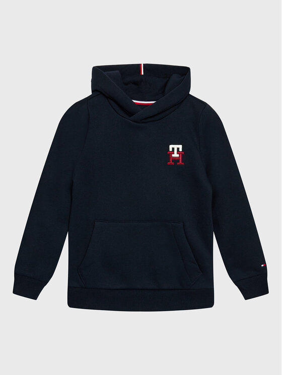 Tommy Hilfiger Džemperis ar kapuci KS0KS00294 D Tumši zils Regular Fit