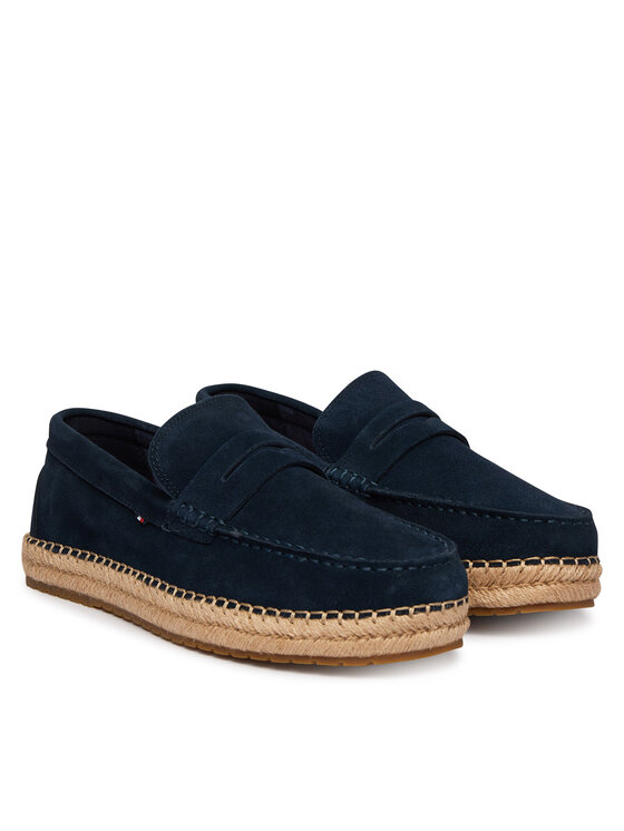 Tommy Hilfiger Tommy Hilfiger Espadrilky Flexible Hilfiger Sde Espadrille FM0FM05794 Tmavomodrá