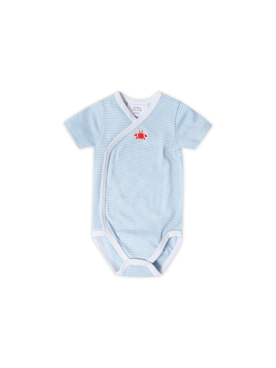 Stellou & friends Stellou & friends Komplet body dziecięcych Short Sleeve CROSS-BODY Niebieski