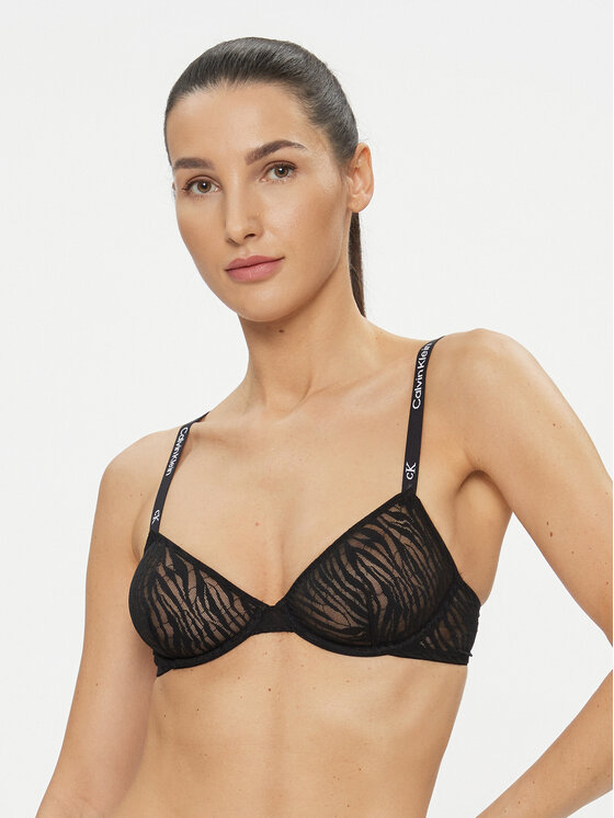 Calvin Klein Underwear Krūšturis ar stīpiņu 000QF7376E Melns