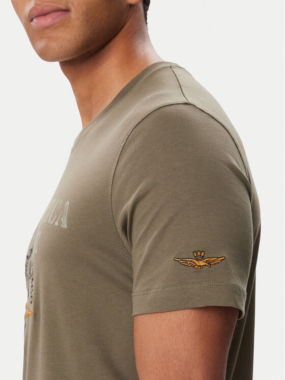 Aeronautica Militare Aeronautica Militare Tričko 262TS2582UJ00750 Kaki Regular Fit