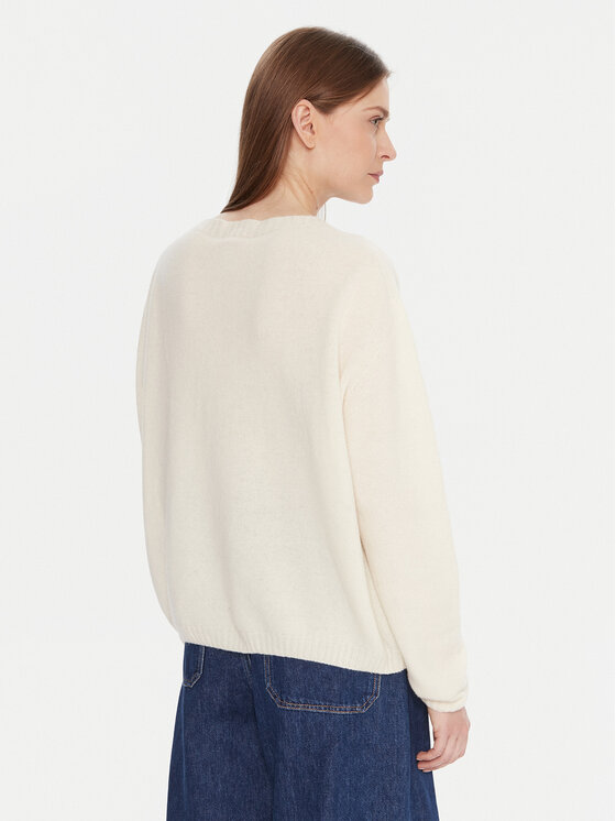 Kontatto Kontatto Cardigan 3M0978C Écru Relaxed Fit