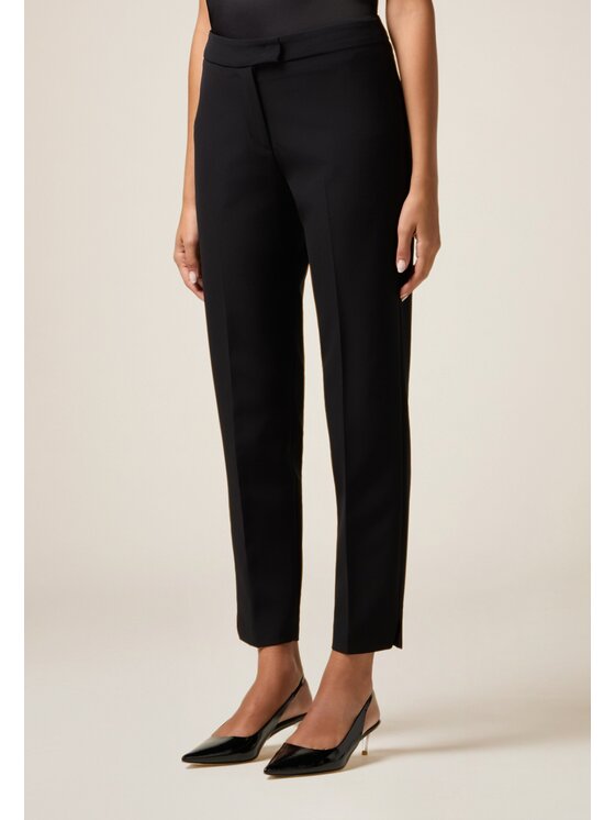Oltre Oltre Pantaloni di tessuto P037R008787N033 Nero Regular Fit