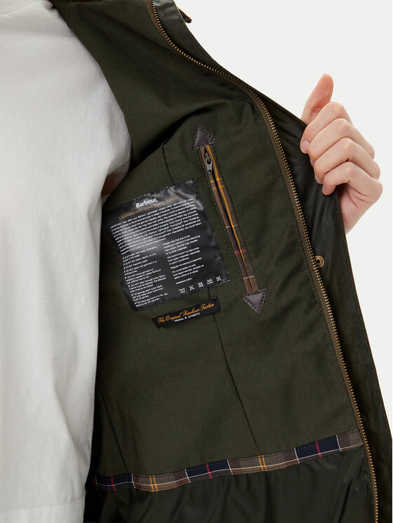 Barbour Barbour Demisezoninė striukė Beadnell Wax LWX0827OL51 Žalia Regular Fit