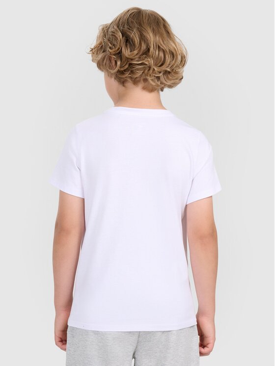 4F 4F T-Shirt 4FJWMM00TTSHM2331-10S Biały Oversize