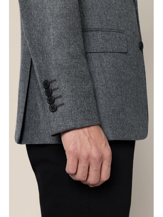 Lancerto Lancerto Marynarka Tenda MA073225000014 Szary Slim Fit