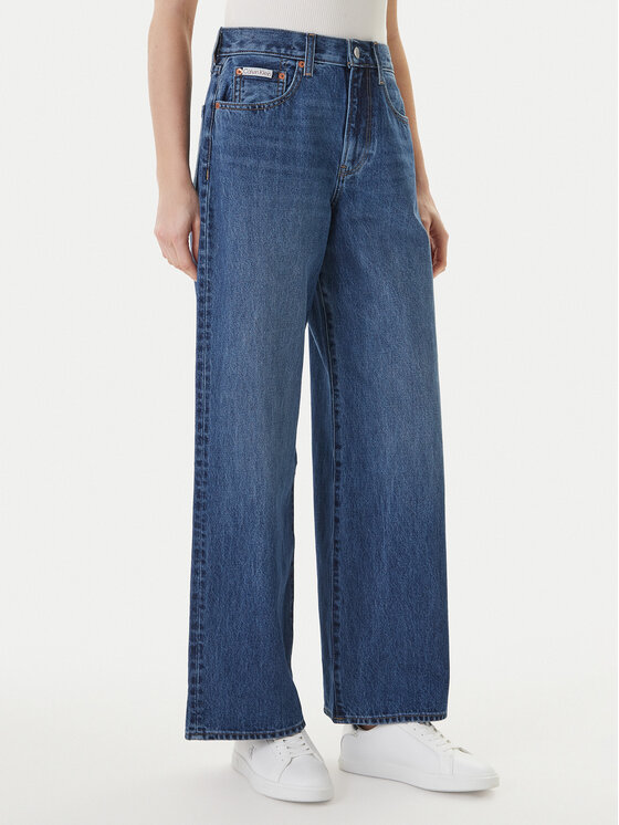 Calvin Klein Jeans Calvin Klein Jeans Džínsy LV047F727G Tmavomodrá Wide Leg