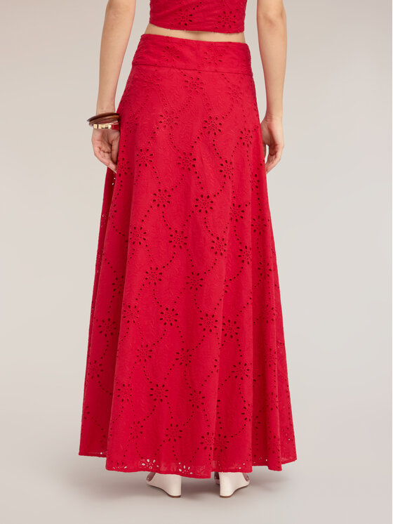 Motivi Motivi Spódnica maxi 1057Q001232N016 Czerwony Flared Fit