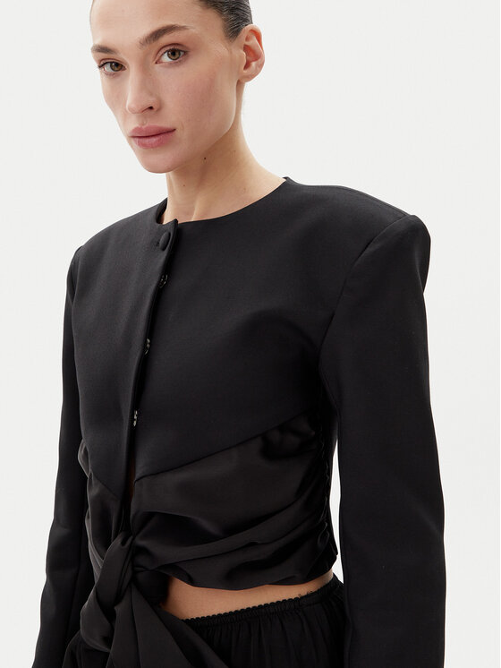 Eleh Eleh Marynarka ESS250171 Czarny Regular Fit