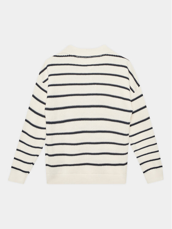 Tommy Hilfiger Tommy Hilfiger Sveter KG0KG07285 D Écru Regular Fit