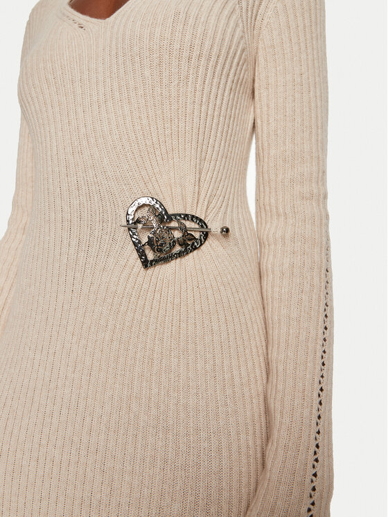 TWINSET TWINSET Трикотажна сукня 242TP3440 Бежевий Slim Fit