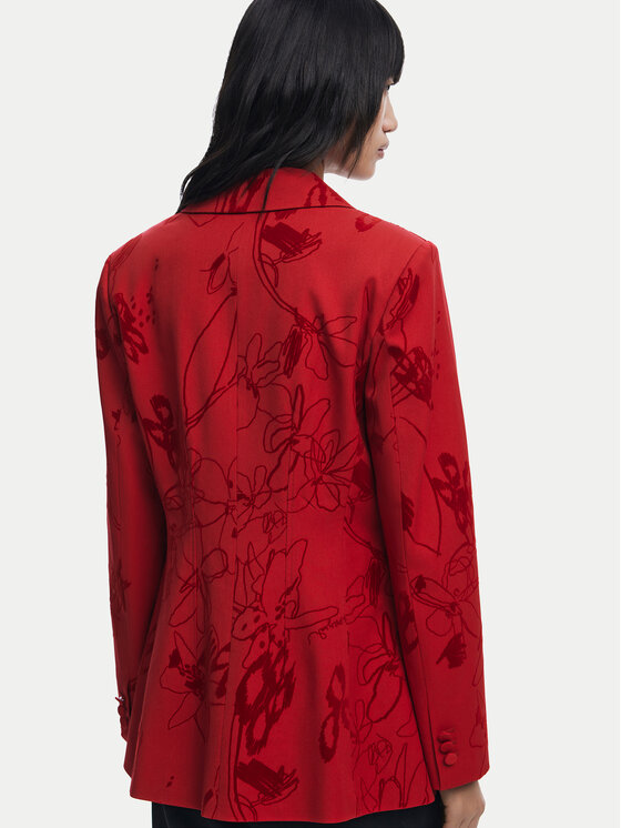 Desigual Desigual Giacca da abito Flockarty 25WWEW19 Rosso Regular Fit