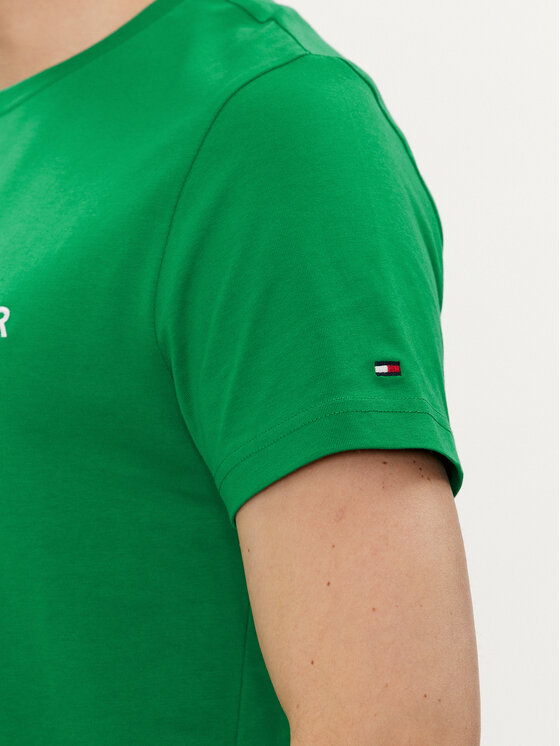 Tommy Hilfiger Tommy Hilfiger Tricou Logo MW0MW11797 Verde Regular Fit