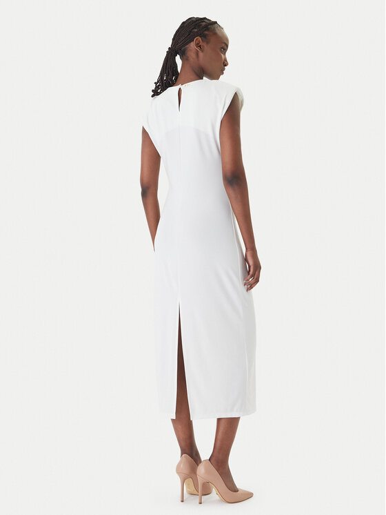 Fracomina Fracomina Coctailkleid FS26SD2008W62601 Weiß Slim Fit