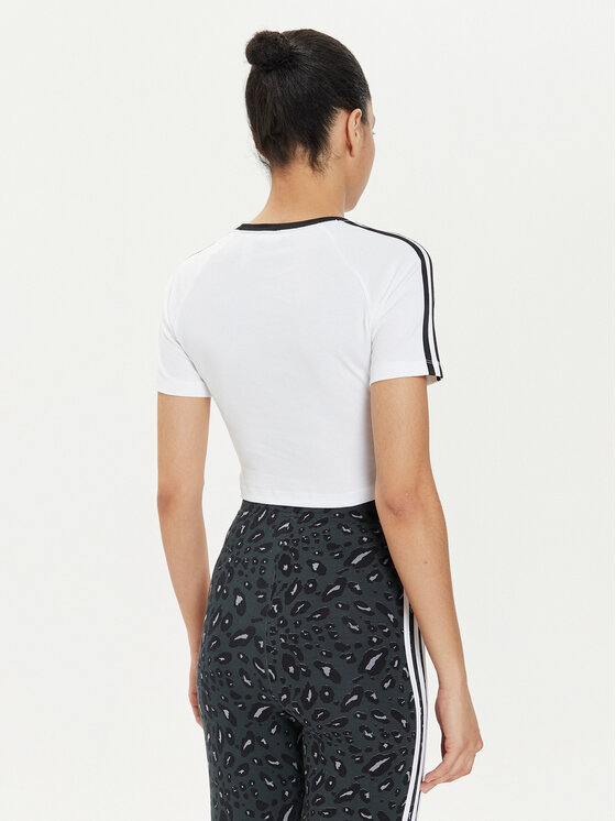 adidas adidas Tričko 3-Stripes Baby IP0662 Biela Slim Fit