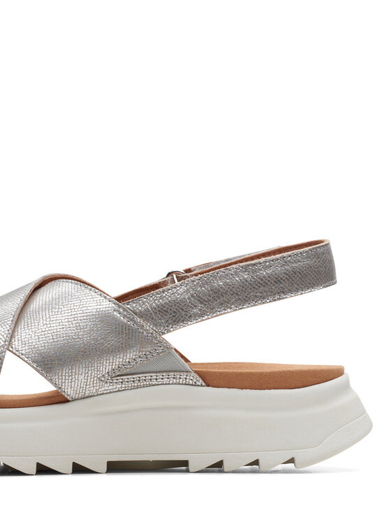 Clarks Clarks Sandály DashLite Wish 26171951 Stříbrná