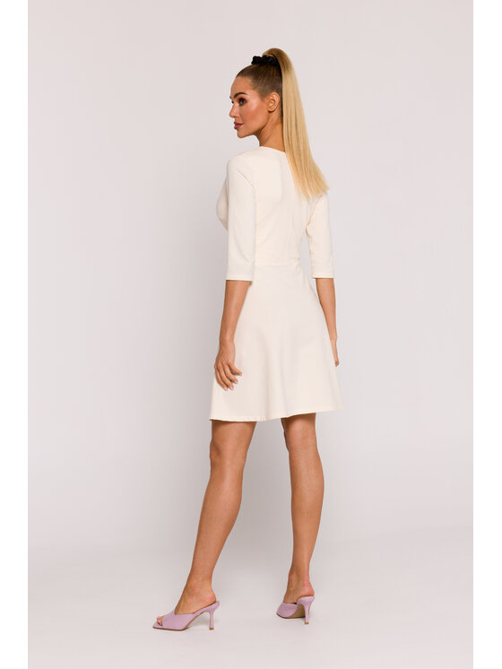 Made of Emotion Made of Emotion Večerné šaty M786 Écru Generous Fit