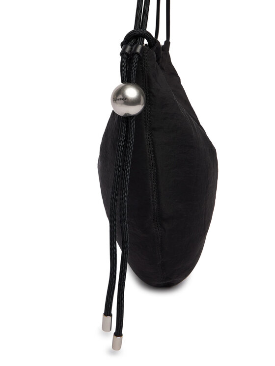 Calvin Klein Calvin Klein Kabelka Nylon Cord Small Hobo Bag LV04F3382G Čierna